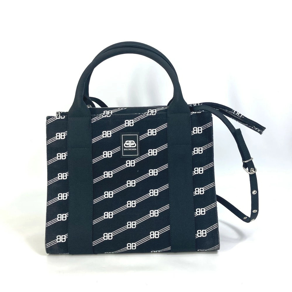 Balenciaga Trade Handbag Black Bag Canvas Tote